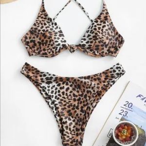 Zaful Cheetah Print Bikini
